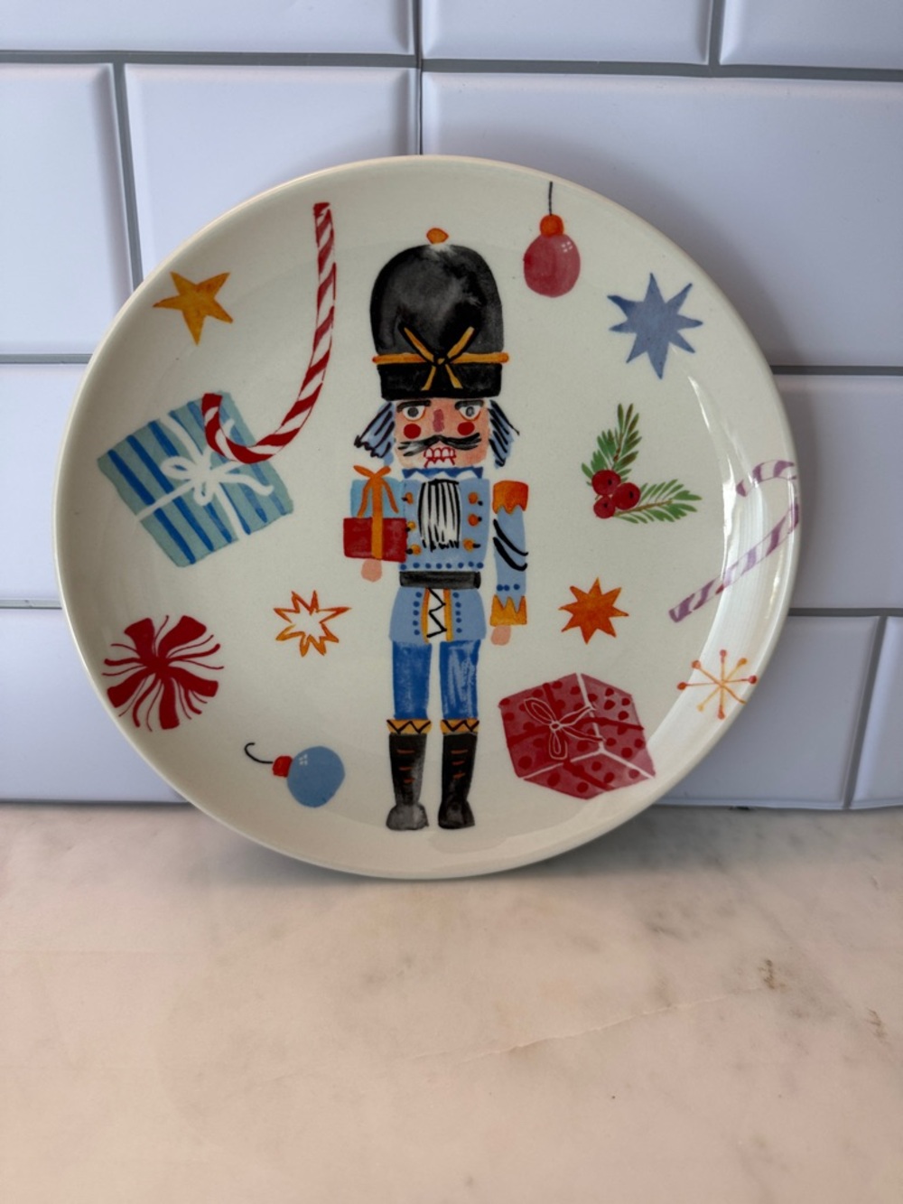 Holiday Nutcracker Decorative Plate - Multi 8 in Diameter